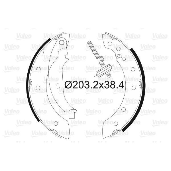 VALEO ARKA PABUÇ BALATA P106-P206-P306-SAXO-CLIO II-SYMBOL-THALIA-LGN-TWNG-LOGAN 04 SANDERO 08 7701206962 (4241.J1)