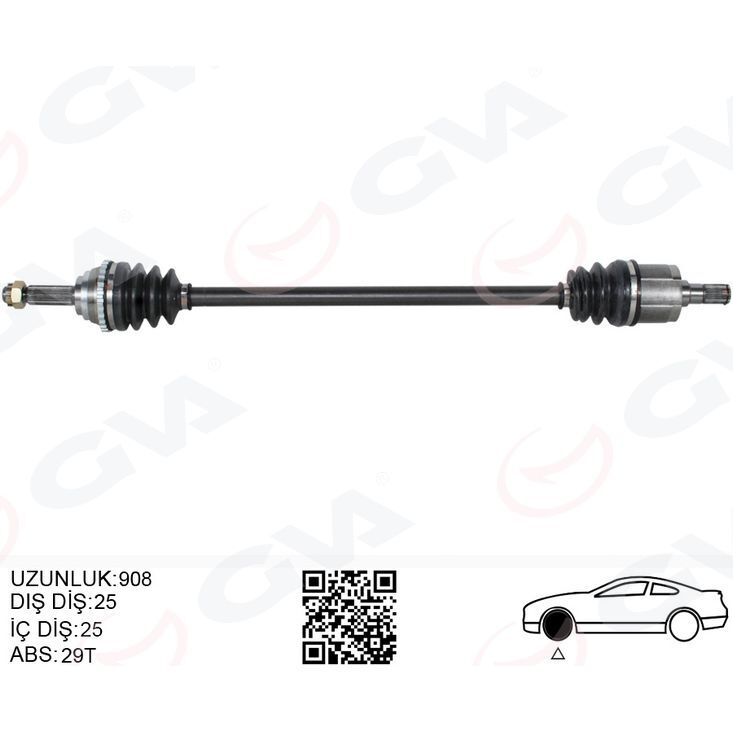 GVA KOMPLE AKS ÖN SAG HYUNDAI ACCENT ADMIRE 1.3-1.5-1.6 03-06 ACCENT MILENIUM 1.3-1.5-1.6 00-03 (4950025210)