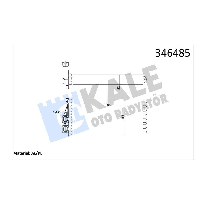 KALE RADYATOR KALORİFER RADYATÖRÜ PEUGEOT P3008 09 16 P5008 09 17 DS5 11 15 (6448.T9)