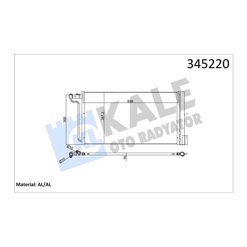KALE RADYATOR KLIMA RADYATORU KONDANSER FOCUS III 1.6TI 16V 11 C MAX GRAND C MAX 1.6TI 16V 1 BENZINLI UZUNLUK : 698MM. GENİŞLİK: 387MM (2010808)