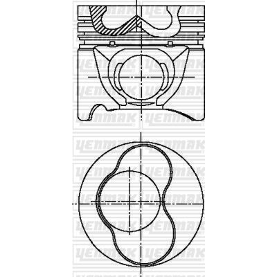 YENMAK MOTOR PİSTON SEGMAN STD 1-2 PİSTON BORA-CADDY II-GOLF III-IV-PASSAT-POLO-A3-A4 1.9TDI 79.51MM (028107065AJ)