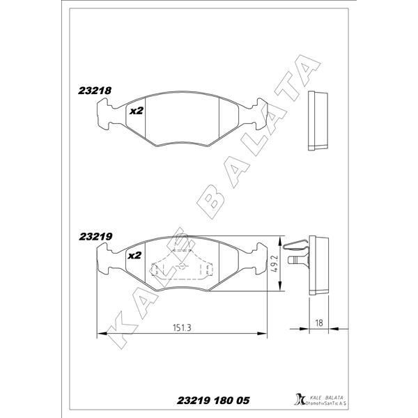 KALE BALATA ÖN BALATA PALIO 1.6 16V-PALIO WEEKEND 1.2-1.7TD-ALBEA 1.4-1.6 16V 96 > (7078947)
