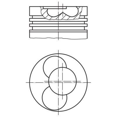 MAHLE PİSTON POLO 1,4 TDI AMF-BNM 1,2 CYL (80,01MM) (045107065F)