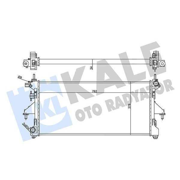 KALE RADYATOR SU RADYATÖRÜ FIAT DUCATO 2.3D 06 > MT MEKANİK 782X378X34 3062308080 (1349196080)
