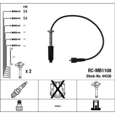 NGK ATESLEME KABLOSU SETI 2 LI MERCEDES M111 W202 S202 C208 A208 W210 (A1041501618)