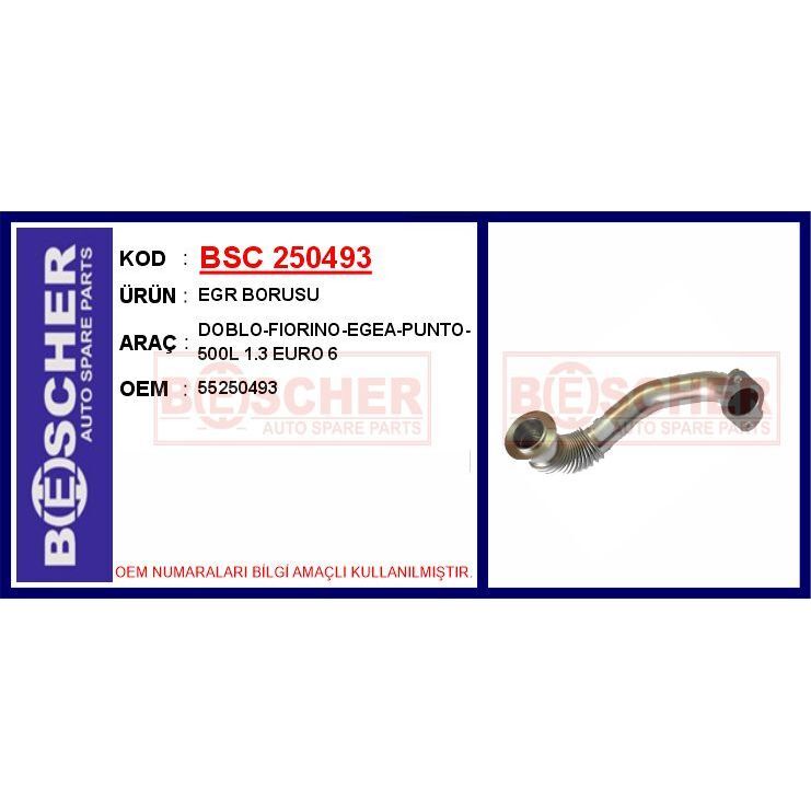BESCHER EGR BORUSU DOBLO-FIORINO-EGEA-PUNTO-500L 1.3 EURO 6 (55250493)