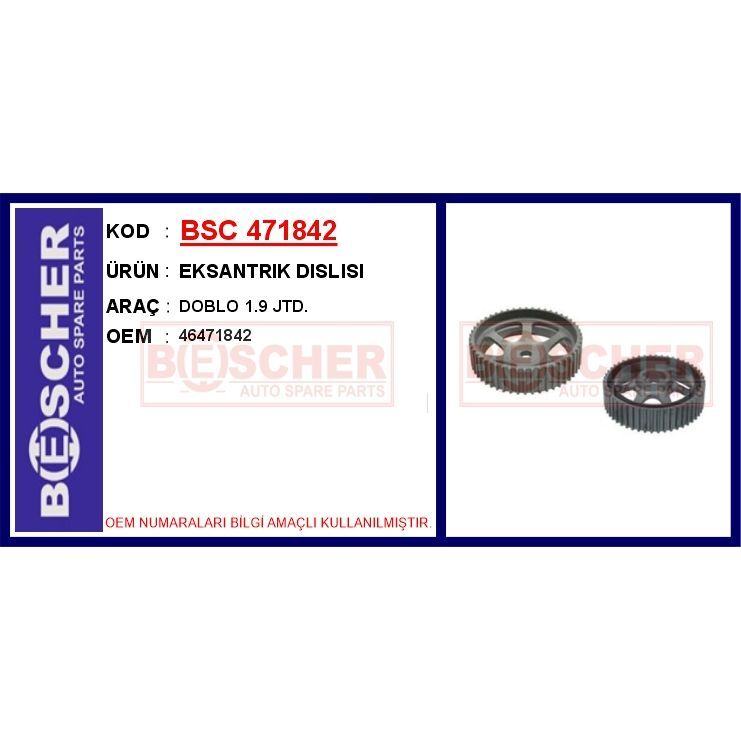 BESCHER EKSANTRIK DISLISI DOBLO 1.9 JTD. (46471842)