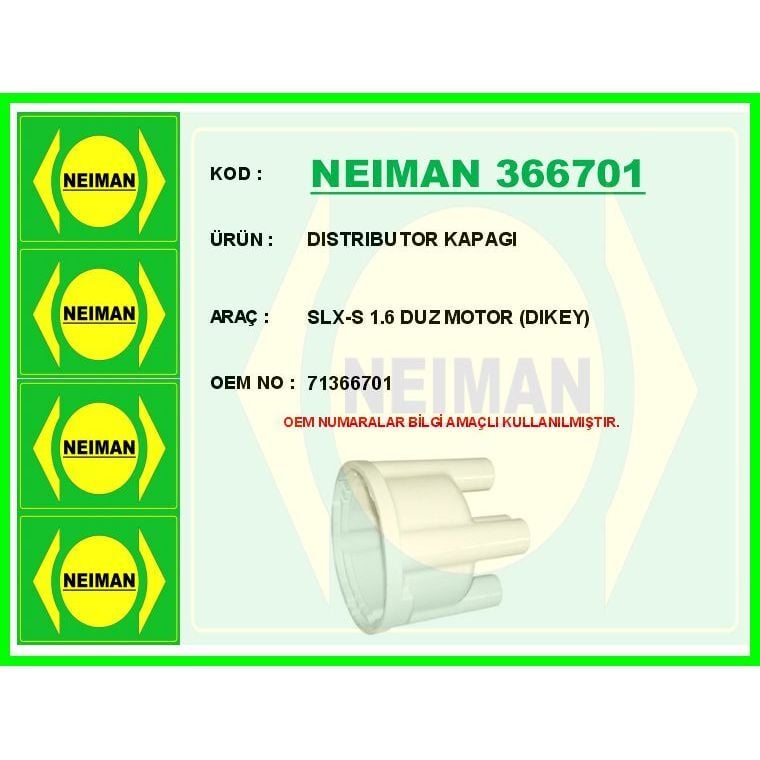 BESCHER DISTRIBUTOR KAPAGI SLX-S 1.6 DUZ MOTOR DIKEY (71366701)