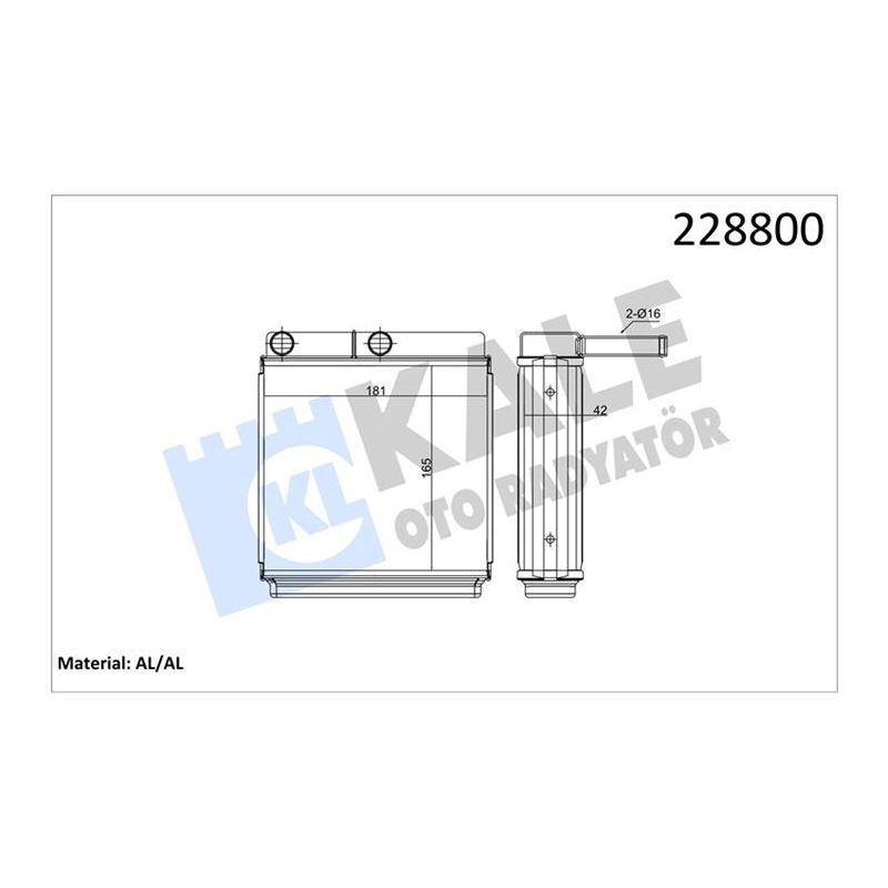 KALE RADYATOR KALORİFER RADYATÖRÜ J9 1 SIRA ALB SİSTEM (P.80767)