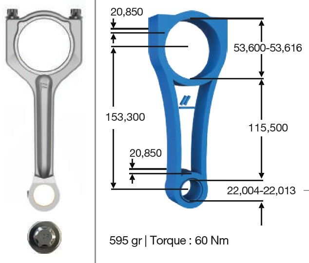 Bmy Piston Kolu N20 F10 G20 G30 E84 F23 F25 (11248610991)