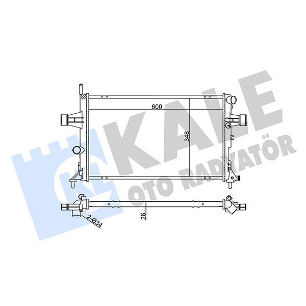 KALE RADYATOR SU RADYATÖRÜ OPEL ASTRA G-ZAFIRA A 1.4 1.6 1.8 2.2 16V 1.6 99 > MT BRAZING 600X348X26 1300214-90570728-93277988-9119486-93177121-90570730-1300189-93277996-9202505-9202506-13150403 (1300214)