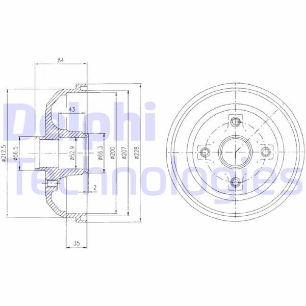 DELPHI ARKA FREN KAMPANA CORSA C 01>11 ABS SİZ (24401369)