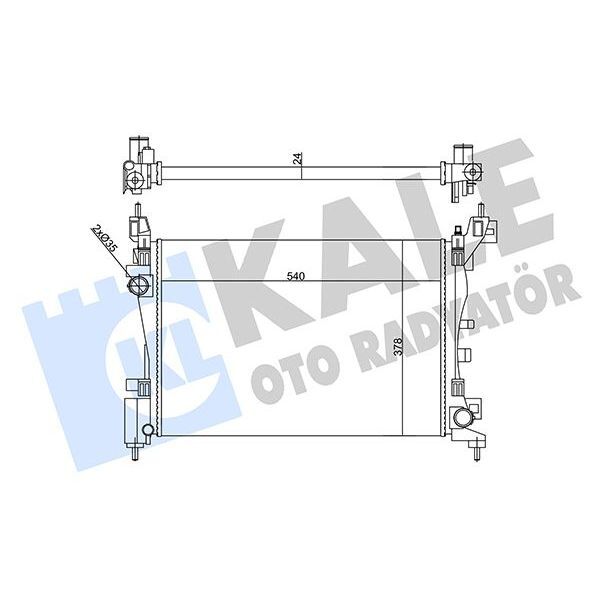 KALE RADYATOR RADYATÖR PEUGEOT BIPPER-CITROEN NEMO-FIAT FIORINO 1.4 08 MT 24MM AL/MKNK 540X378X24 (1330T8)