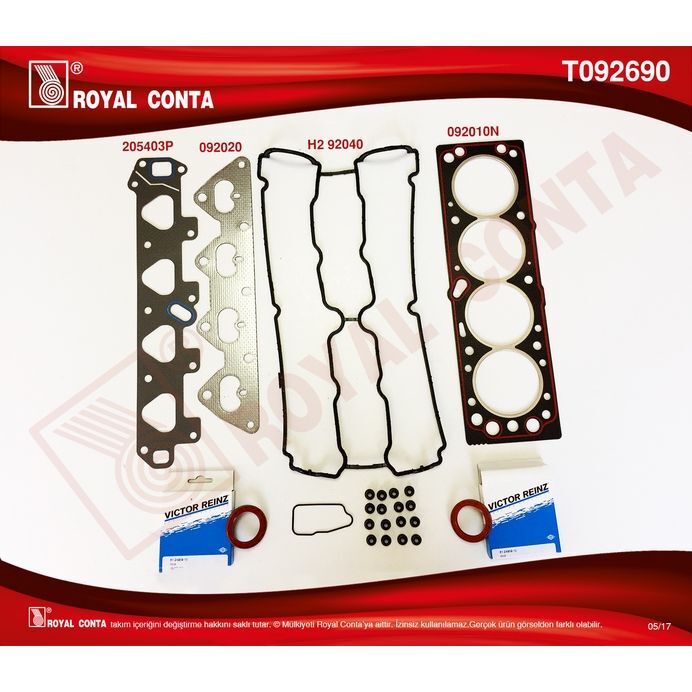 ROYAL ÜST TAKIM CONTA KEÇELİ-SUBAP LASTİKLİ ASTRA F-ASTRA G-CORSA B-VECTRA B 1.6I 16V-ZAFIRA 1.6 16V (1606380)