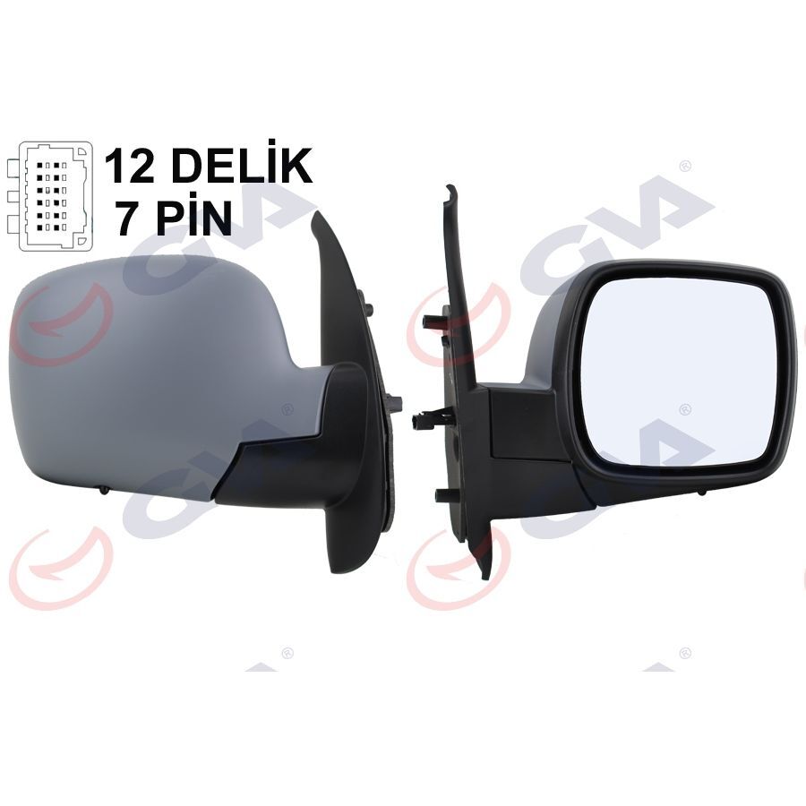 GVA DIŞ DİKİZ AYNASI SAĞ KANGOO 08> ELEKTRİKLİ ISITMALI ASTARLI SENSÖRLÜ KONVEKS VM-6131EHPSR (7701068836)