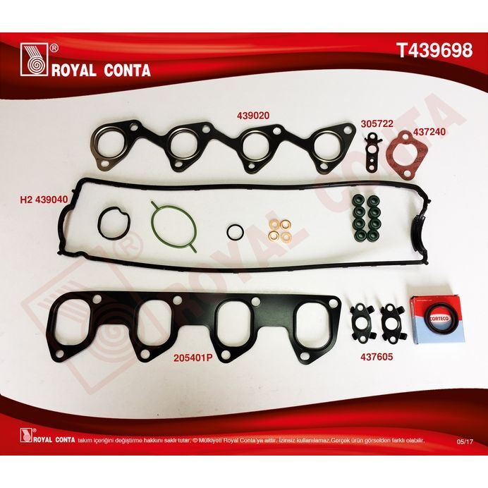 ROYAL MOTOR UST TAKIM CONTA REINZ KEÇELİ S.LASTİKLİ CONNECT 1.8 TDCI 02>14 FOCUS I 98>04 1.8 TD (2M5Q6008AAT)