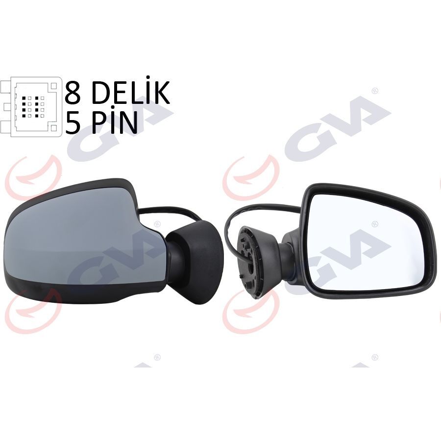 GVA DIŞ DİKİZ AYNASI SAĞ DUSTER 11> ELEKTRİKLİ ISITMALI ASTARLI KONVEKS 5 FİŞ VM-6802EHPR (963018251R)