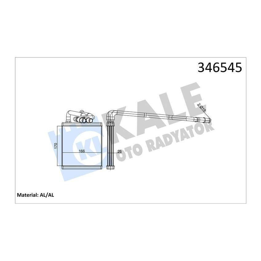 KALE RADYATOR KALORIFER RADYATORU FIESTA CB1 08 12 VI 08 BRAZING (1573046)