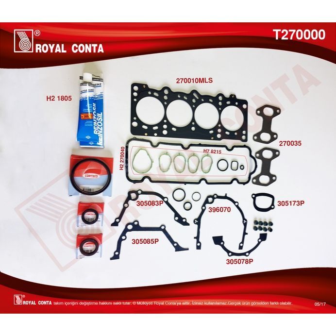 ROYAL TAKIM CONTA SKC Lİ SUBAP LASTİKLİ PALIO 1.2 8V YM 60-65 HP (71736240)