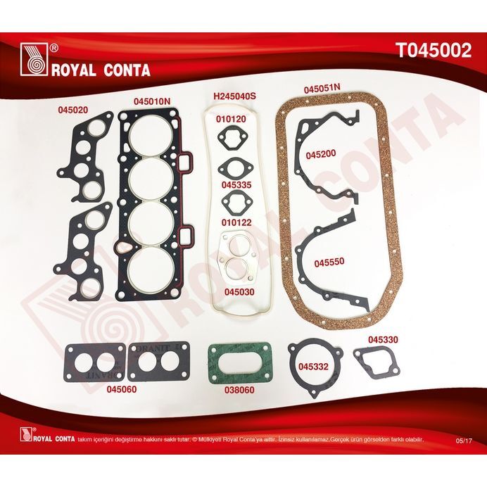 ROYAL MOTOR TAKIM CONTA KEÇESİZ LADA SAMARA 1500 (210831002990)