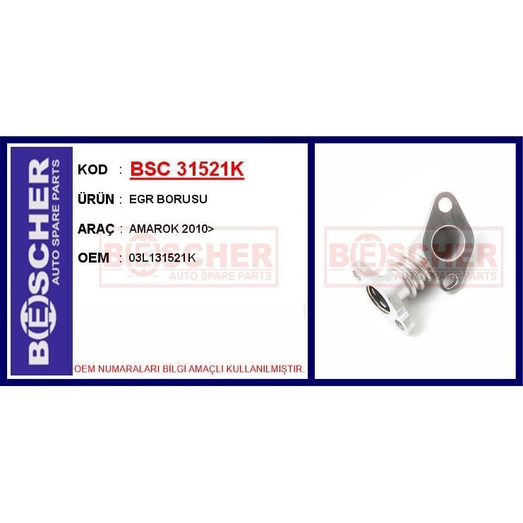 BESCHER EGR BORUSU AMAROK 2010> (03L131521K)