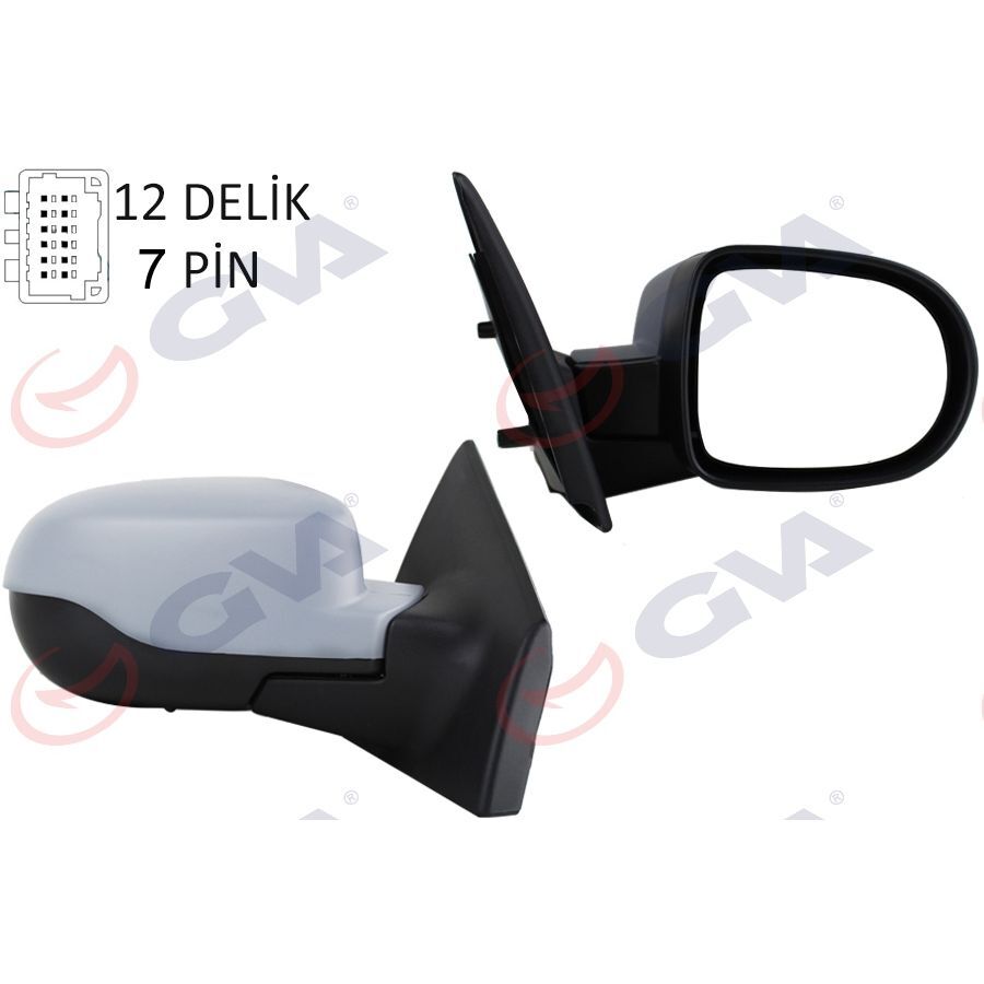 GVA DIŞ DİKİZ AYNASI SAĞ CLIO 09> ELEKTRİKLİ ISITMALI SENSÖRLÜ ASTARLI KONVEKS 7 FİŞ VM-6135EHPSR (7701071866)