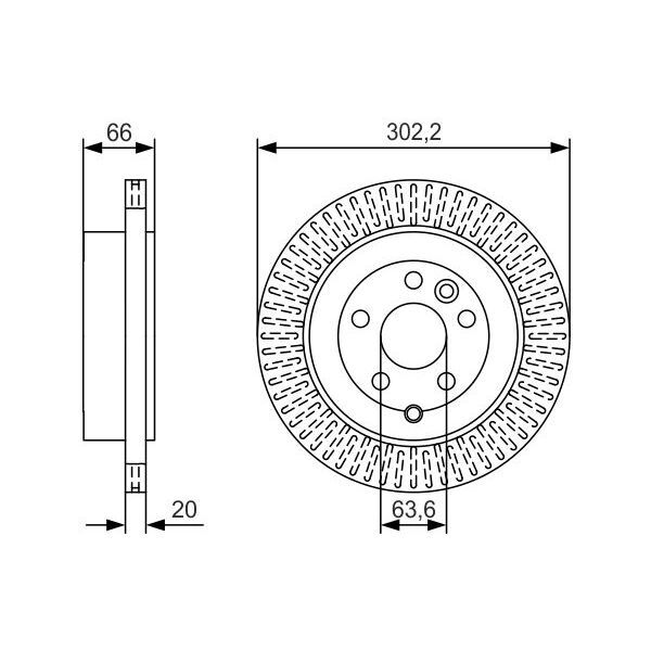 BOSCH FREN DISKI ARKA FREELANDER 2 L359 2.0 SI4 (LR001019)