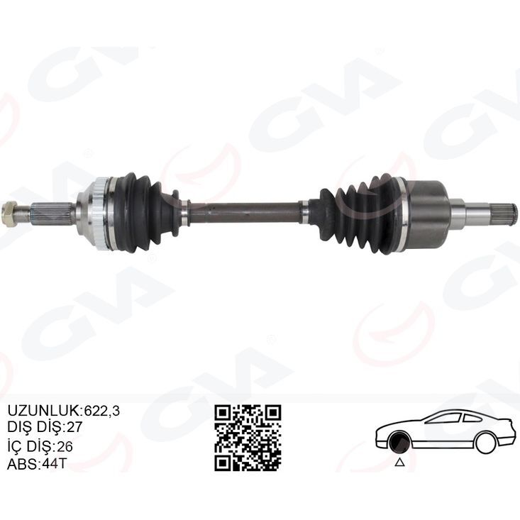 GVA ÖN AKS KOMPLE SOL FORD MONDEO I -II 1.6- 1.8- 2.0 93>00 ABSLI (1023212)