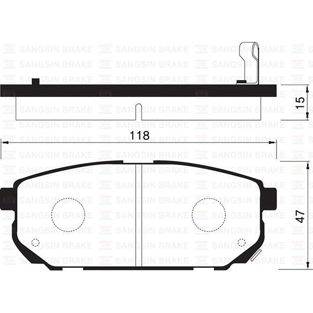 SANGSIN ARKA FREN BALATA KIA SORENTO 2.5L D4CB CRDI 02- (583023ED00)