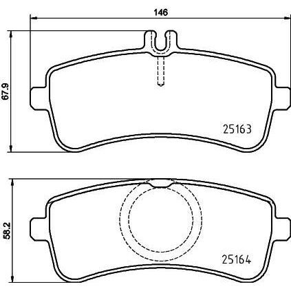 BREMBO FREN BALATASI ARKA W205/W222 (A0004203700)