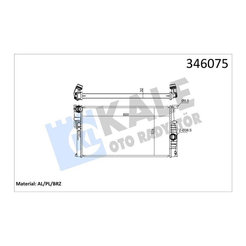 KALE RADYATOR MOTOR SU RADYATORU BMW F20 F21 F22 F23 F30 F31 F34 F35 F32 F33 F36 (17117600511)