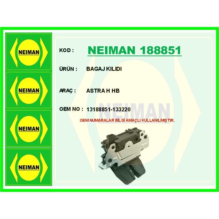 BESCHER BAGAJ KILIDI ASTRA H HB (13188851)