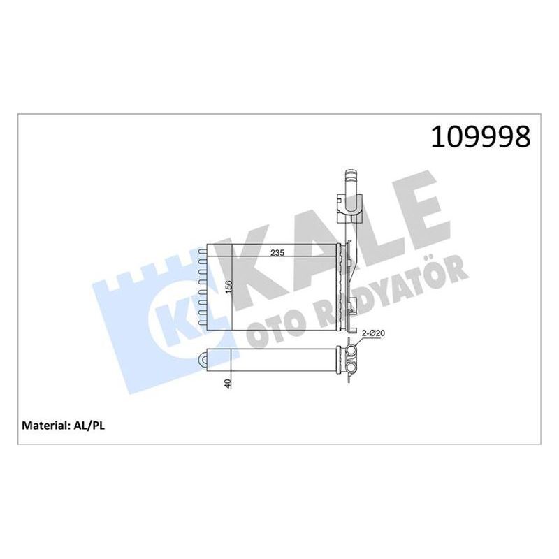 KALE RADYATOR KALORİFER RADYATÖRÜ R21 OPTIMA-CNCRD AC KLİMASIZ 234X157X42 2 SIRA AL PL SİSTEM (7701032297)