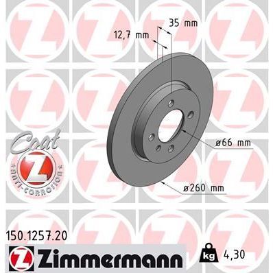 ZIMMERMANN FREN DİSKİ ON BMW E30 ABS SIZ (34111154747)