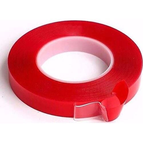 CEVHERS ÇİFT TARAFLI BANT 30MM X 5MT KIRMIZI ŞEFFAF