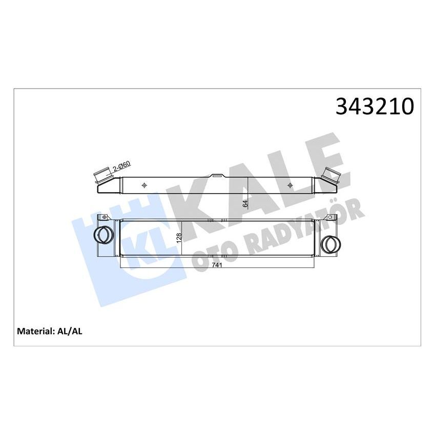 KALE RADYATOR TURBO RADYATÖRÜ INTERCOOLER DUCATO-BOXER-JUMPER 2.2-2.3-3.0 D 06 740X127X50 (0384.K1)