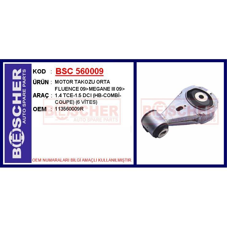 BESCHER MOTOR TAKOZU ORTA FLUENCE 09>MEGANE III 09> 1.4 TCE-1.5 DCI HB-COMBİ-COUPE 6 VİTES (113560009R)