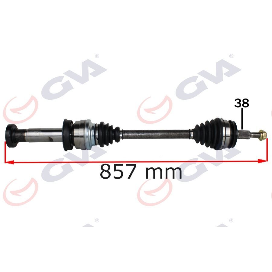 GVA KOMPLE AKS SAĞ DÜZ VİTES TRANSPORTER T6 2.0 TDI 860MM CAAB-CAAC-CAAE (7E0407272AB)