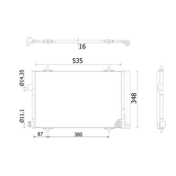 MAHLE KLİMA RADYATÖRÜ KONDANSÖR P407 04 11 P508 10 18 C5 04 17 1.6-1.8-2.0 VTI-HDI (6455.GY)