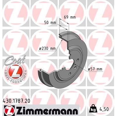 ZIMMERMANN ARKA FREN KAMPANASI OPEL ASTRA G-ASTRA H CORSA C 230X48.5X4 4DL (24444064)