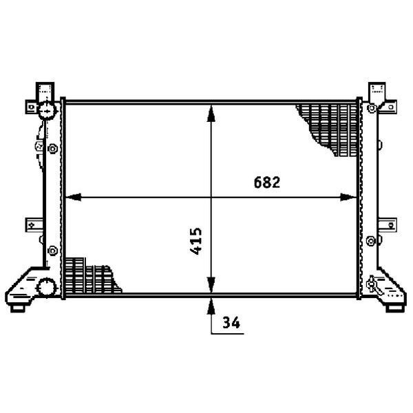 MAHLE RADYATÖR LT28-35-LT28-46 2.5TDI-2.8TDI KLİMASIZ MEK 682X415X34 (2D0121253)