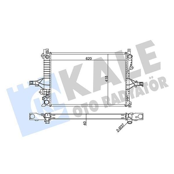 KALE RADYATOR MOTOR SU RADYATÖR VOLVO S60 01 10 S80 98 06 V70 00 07 XC70 00 07 (31319056)