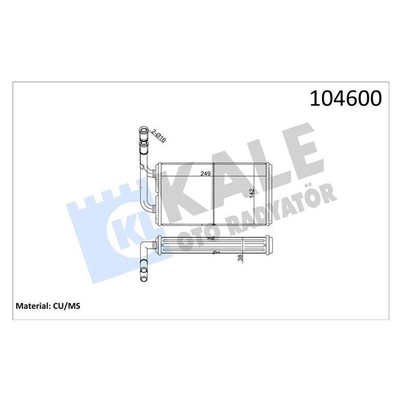 KALE RADYATOR KALORİFER RADYATÖRÜ FORD TRANSİT 93> T12-T15 (95VW18476AB)