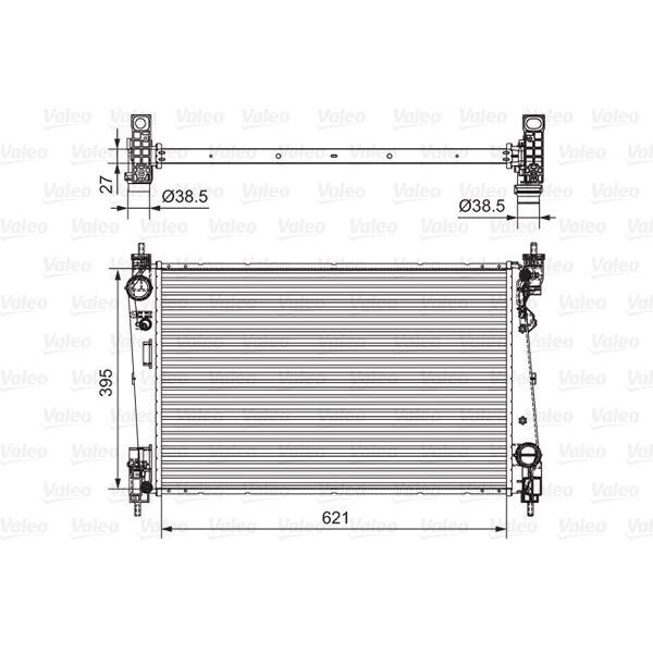 VALEO RADYATÖR DOBLO 1.4-1.3 DMTJ 10 > COMBO 1.3 CDTİ 12 > MEKANİK AC /- 620X400X16 (1300328)