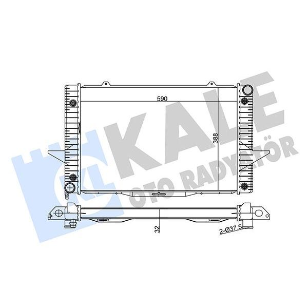 KALE RADYATOR RADYATÖR TURBOLU VOLVO C70 I V70 I 1998-2005 S70 97-00 XC70 97-02 850 93-97 590-388-32 (6842768)