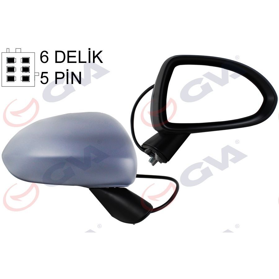 GVA DIŞ DİKİZ AYNASI SAĞ CORSA D 06> ELEKTRİKLİ ISITMALI ASTARLI KONVEKS 5 FİŞ VM-964EHPR 13187618 (13203389)