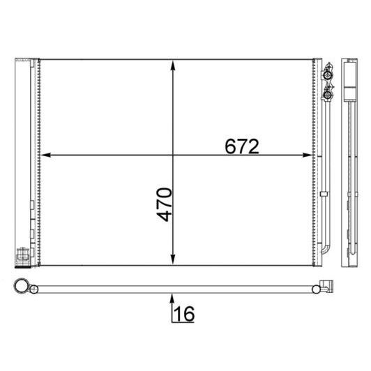 MAHLE KLIMA RADYATORU BMW F07 F10 F11 F18 F06 F12 F13 F01 F02 (64509109723)