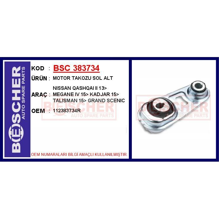 BESCHER MOTOR TAKOZU SOL ALT NISSAN QASHQAI II 13> RENAULT MEGANE IV 15> KADJAR 15> TALISMAN 15> GRAND SCENIC 15> 1.2 TCE 1.3 TCE 1.5 DCI 1.6 DCI (112383734R)