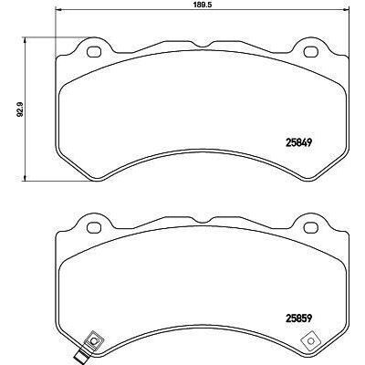 VALEO ÖN BALATA JEEP GRAND CHEROKEE IV 3.6 V6 4X4 10 > 3.6 VVT 4X4 16 > (68144427AA)