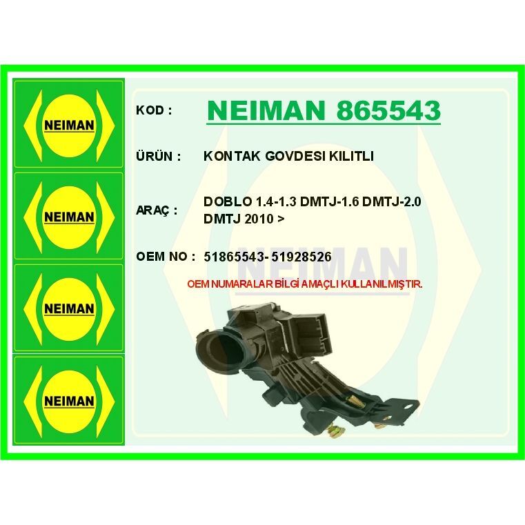 BESCHER KONTAK GOVDESI KILITLI DOBLO 1.4-1.3 DMTJ-1.6 DMTJ-2.0 DMTJ 2010 > (51865543)